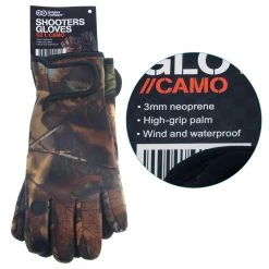 Outdoor Outfitters Neoprene Camo Full Finger Gloves