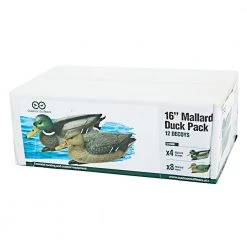 Outdoor Outfitters Mallard Decoy 4 Drakes 8 Hens 16in