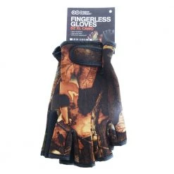 Outdoor Outfitters Neoprene Camo Fingerless Gloves XL